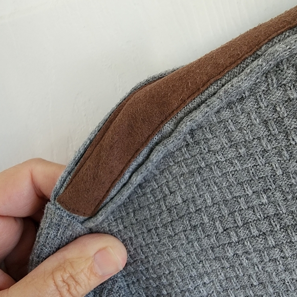 Alcott Gray Half Zip Sweater Cotton/cashmere Blend - Picture 4 of 8